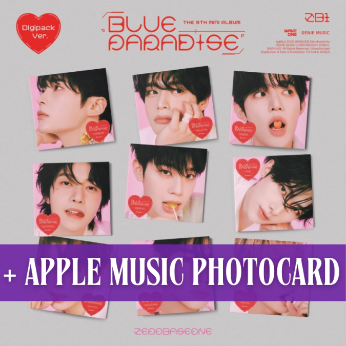 ZEROBASEONE - Blue Paradise [Digipack ver.] + Apple Music Photocard [5574]