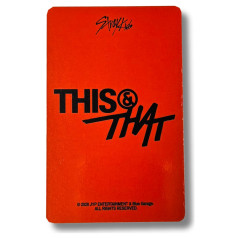 Felix [Stray Kids] FANS Photocard This & That [12056]