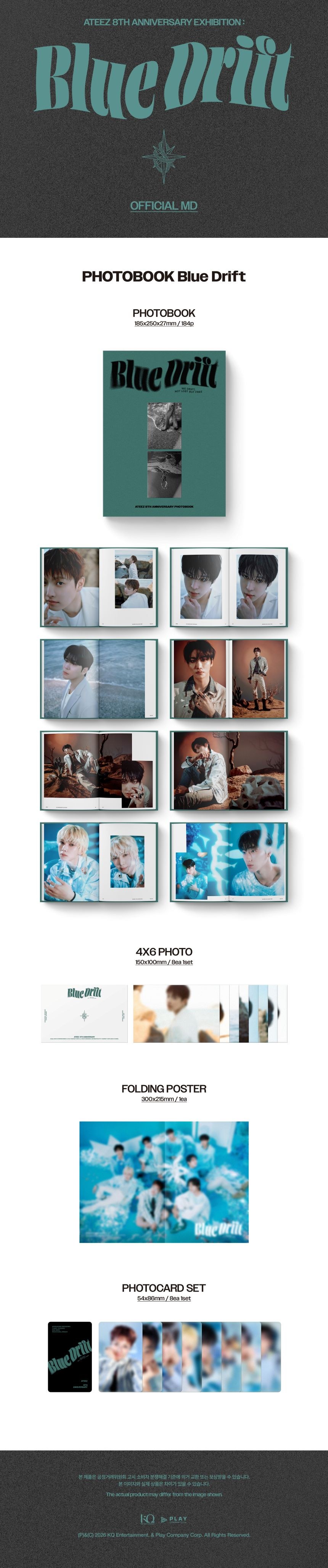 ATEEZ 8th Anniversary Photobook Blue Drift