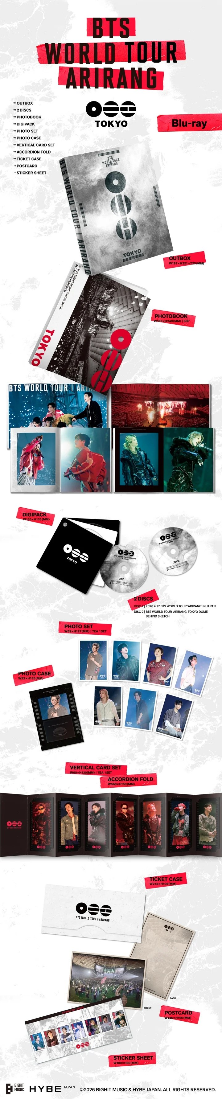 BTS - BTS WORLD TOUR 'ARIRANG' IN JAPAN (Blu-ray) + HMV Gift
