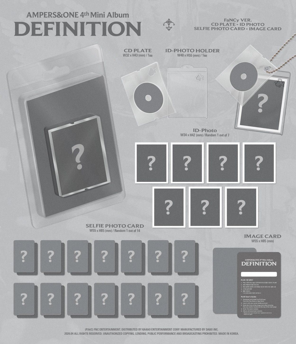 [PRE-ORDER] AMPERS&ONE - Definition [FaNCy ver. / PLVE] [10276]
