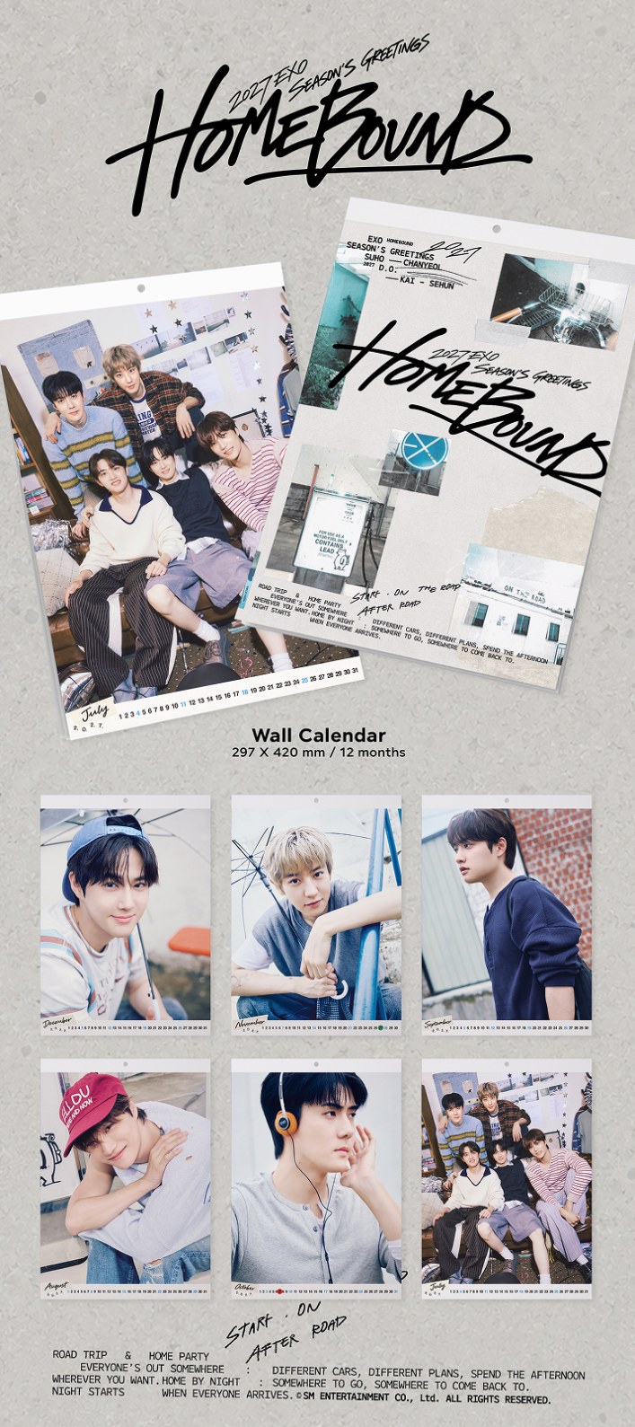 EXO - 2027 Wall Calendar