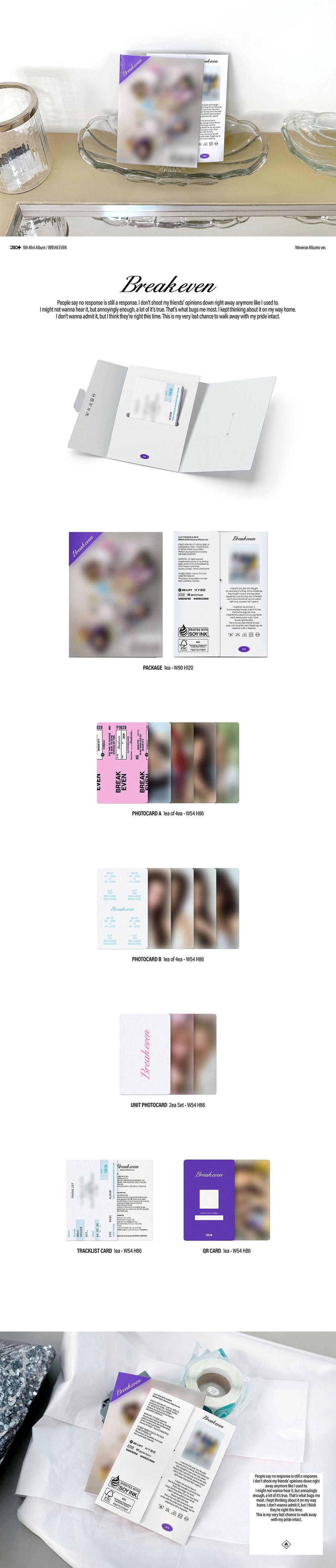 ILLIT - Break Even [Weverse Albums ver.] + POB