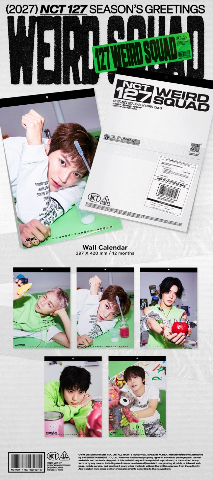 NCT 127 - 2027 Wall Calendar